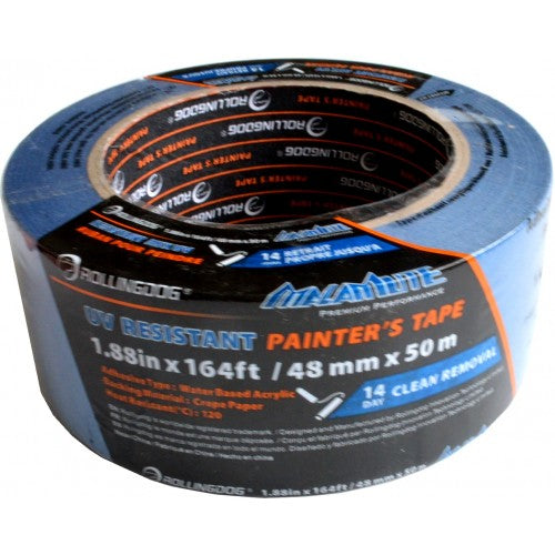 Premium 48mm x 50m masking tape for clean lines in painting and crafts, 14-day removable with no residue.