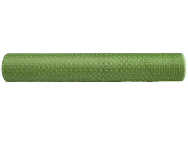 Eco-friendly avocado dot mesh wrap, 50cm x 20m, perfect for stylish gift wrapping on any occasion.