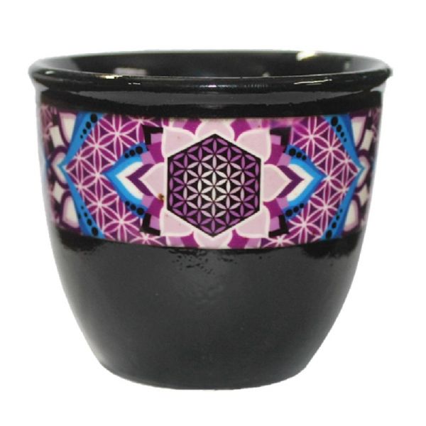 Ceramic Small Flower Of Life Smudge Pot