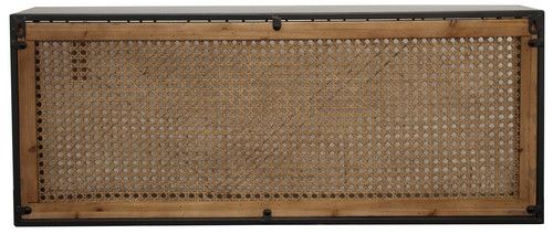 Rattan / Steel Wine Rack - Large