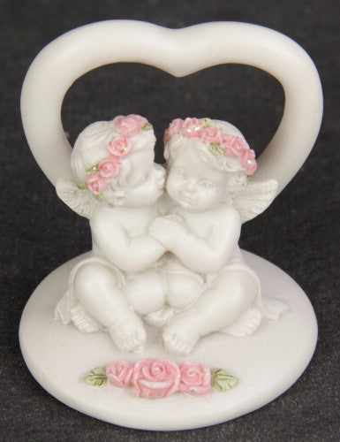 2 Cherubs Heart Set of 12