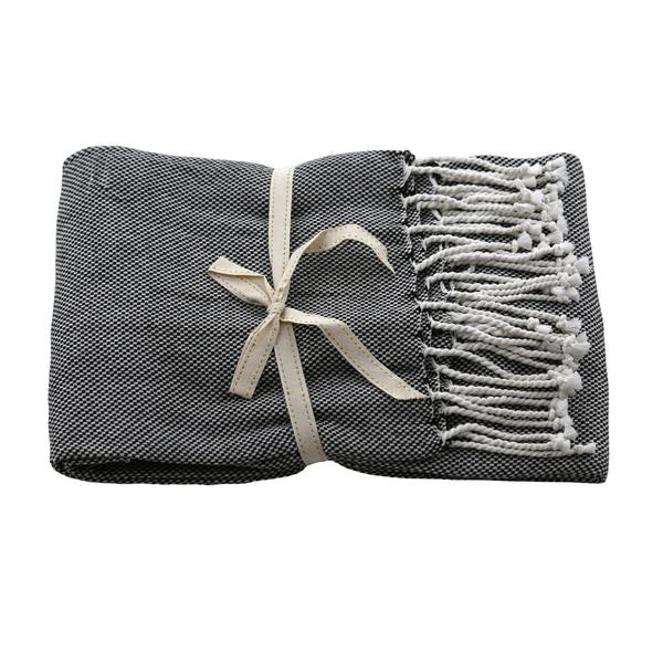 Throw / Blanket - Basket Weave Raven- Raine and Humble