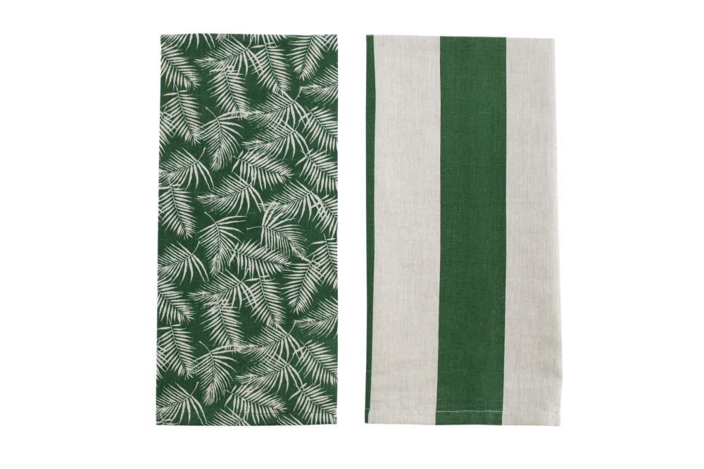 Tea Towels - Palm Amazon Green (Set of 2) - Raine & Humble