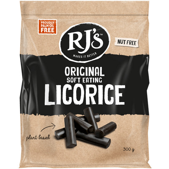 RJ's Original Soft Eating Licorice 300g - Carton of 12