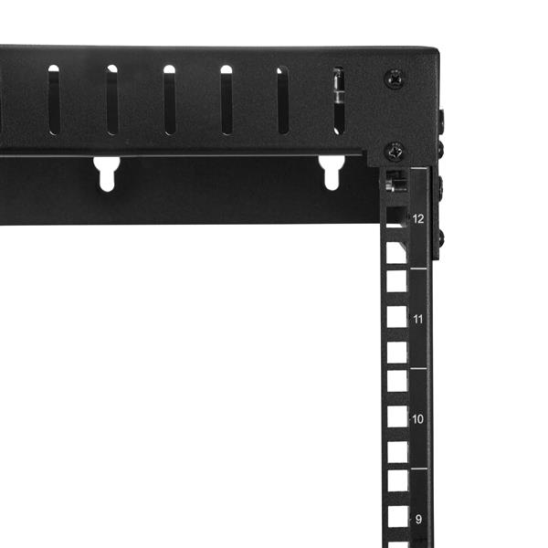 12U Wall-Mount Server Rack - Adjustable Depth 30.5cm to 50cm, Supports 198 lbs, Ideal for Server Rooms