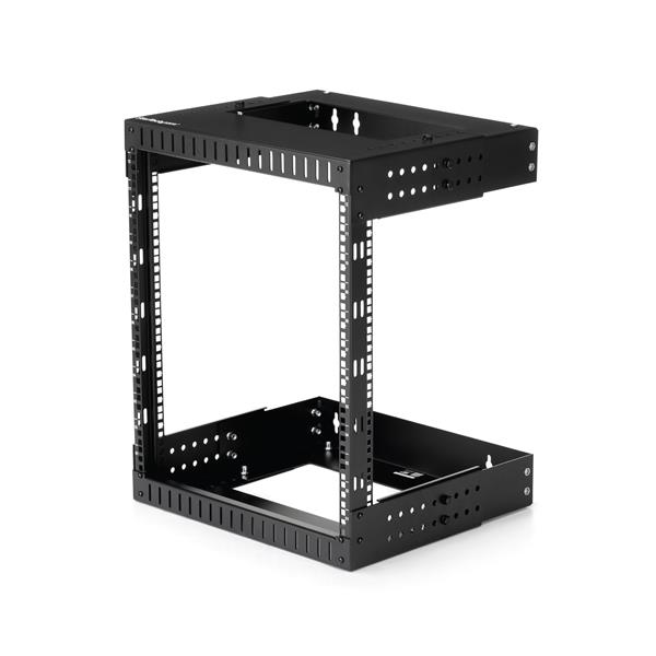 12U Wall-Mount Server Rack - Adjustable Depth 30.5cm to 50cm, Supports 198 lbs, Ideal for Server Rooms