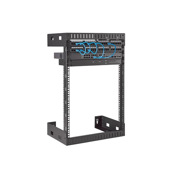 15U Wall-Mount Server Rack with 12in depth, supporting up to 198 lb, perfect for efficient space-saving organization.