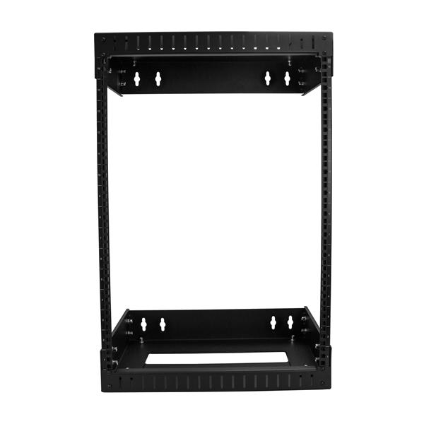 15U adjustable depth wall-mount server rack, 12-20 inches, sturdy design for networking equipment in home or office.