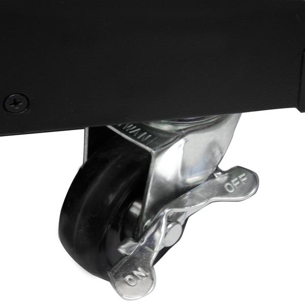 9U Portable Server Rack with Handles, designed for mobility and stability for server and network equipment, perfect for any workspace.