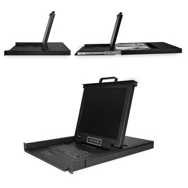 High-Performance 8-Port Rackmount KVM Console with 17-Inch LCD Monitor for Server Management