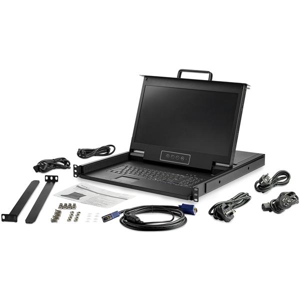 High-Definition 1U 17" Rackmount KVM Console with VGA, Keyboard & Touchpad - Smartfox AU