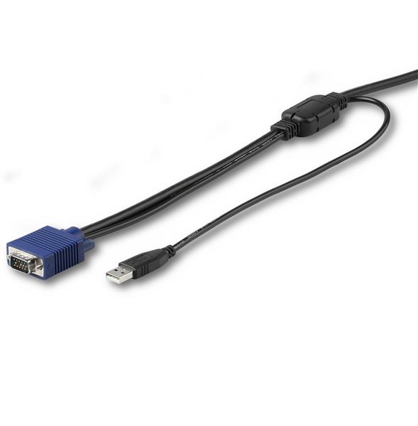 3m USB KVM cable connects VGA/USB servers to rackmount consoles, supports 1920x1200 HD for efficient server management.