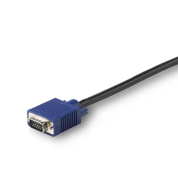 1.8m USB KVM cable for VGA/USB servers, supports 1920x1200 HD resolution, reduces cable clutter in server rack.