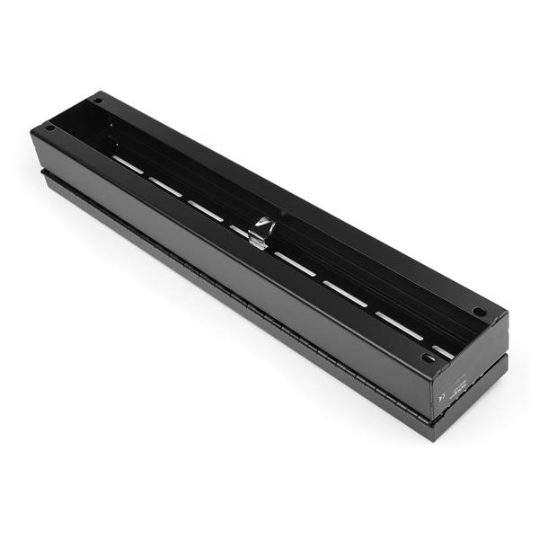 2U Locking Security Panel for 19" Rack Mount with cooling slots, designed for protecting server equipment from unauthorized access.