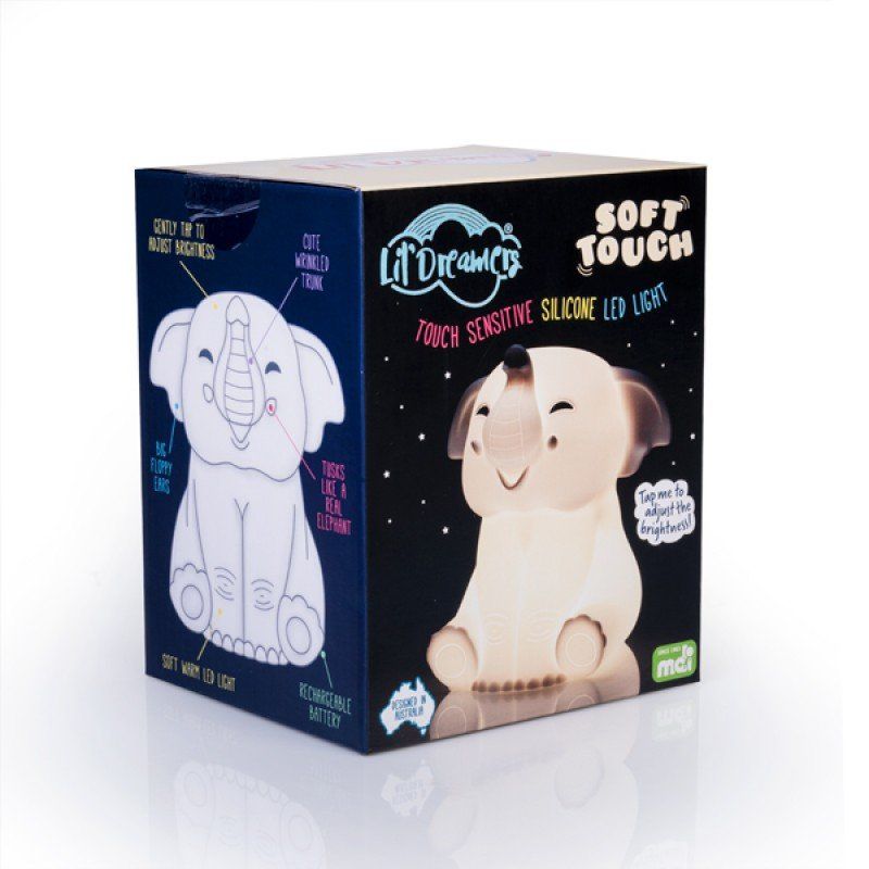 LED Light - Lil Dreamers Elephant Soft Touch (14cm)