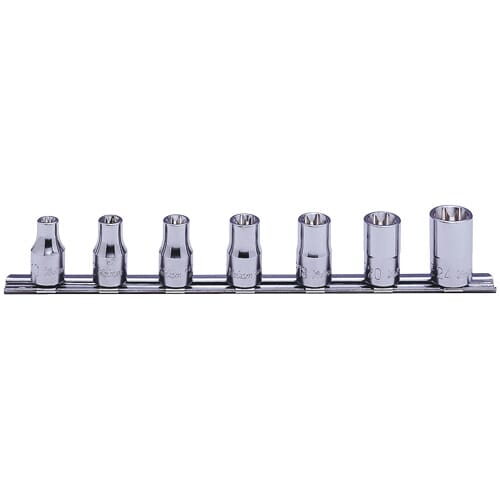 Koken RS4425 Internal Torx Socket Set On Rail 7pc 1/2"Dr E10-E24