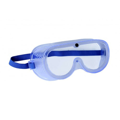 Raco Rt17/141h flexible safety goggles, designed for comfort and visibility, protect eyes from dust and debris with anti-fog coating.