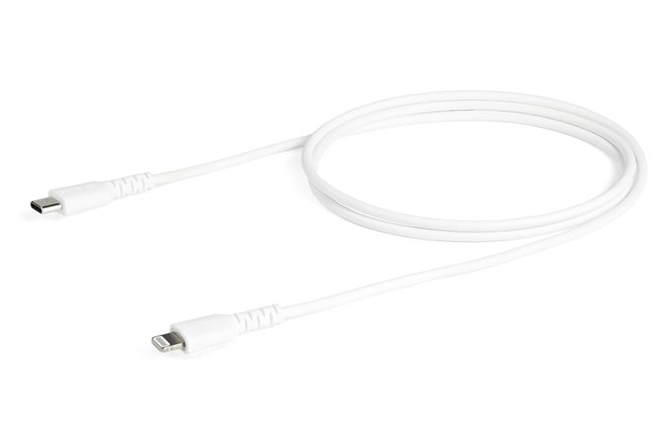 Durable 1m USB C to Lightning cable, MFI certified for fast charging iPhone & iPad, built with aramid fiber for longevity.