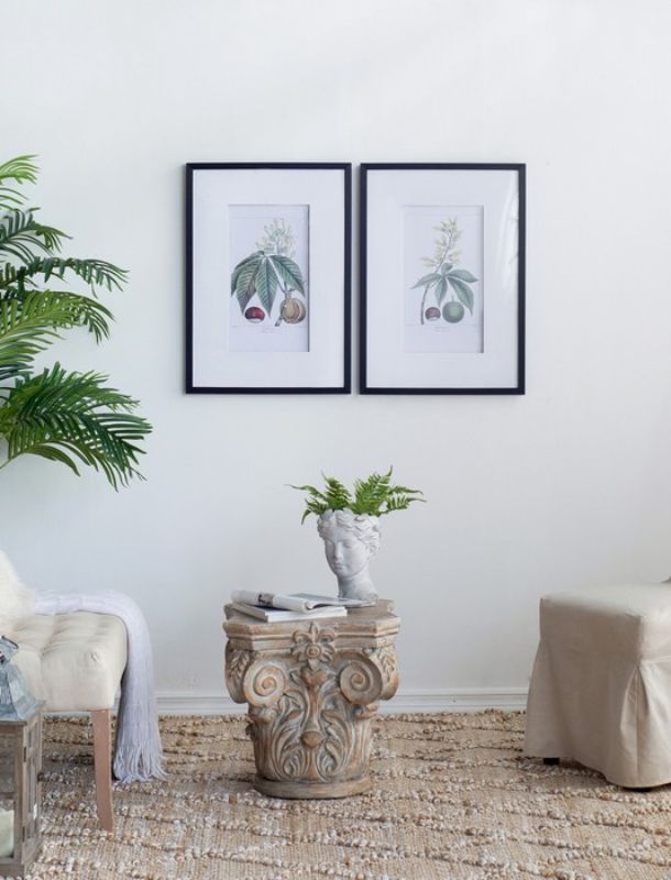 Botanical & Bird Wall Arts Set of 2