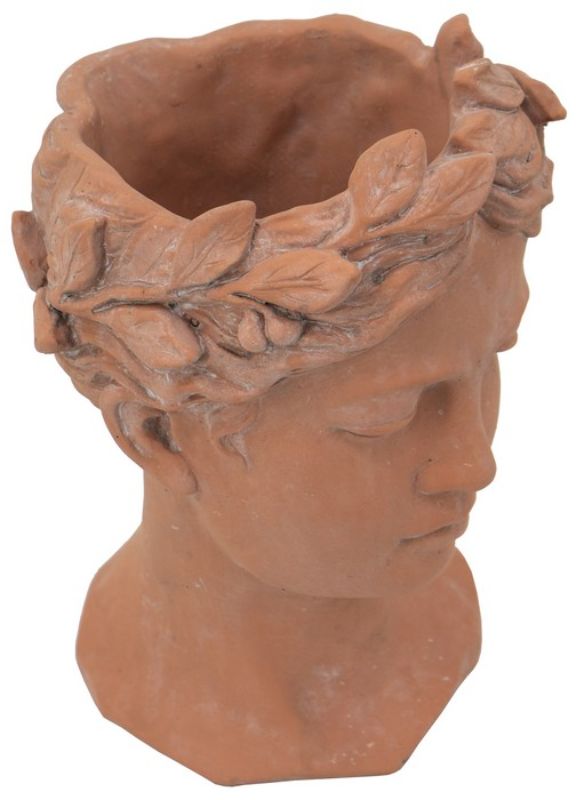 Terracotta Visage Head Planter - 27cm