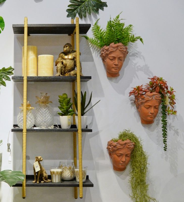 Terracotta Visage Head Planter - 22cm
