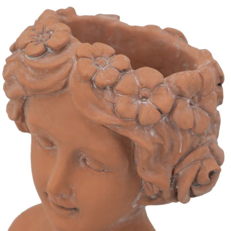Terracotta Visage Head Planter - 24cm