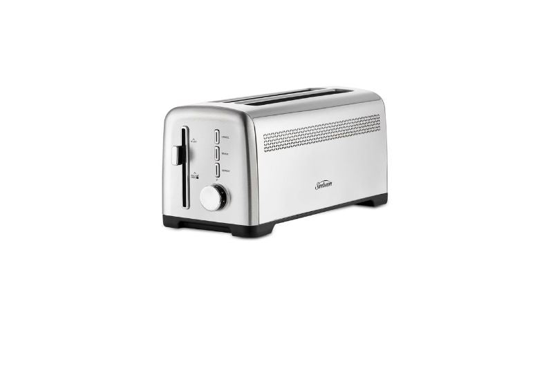 Sunbeam Fresh Start 4 Slice Toaster in stainless steel with QuickCheck™ feature and 9 browning settings for perfect toast.