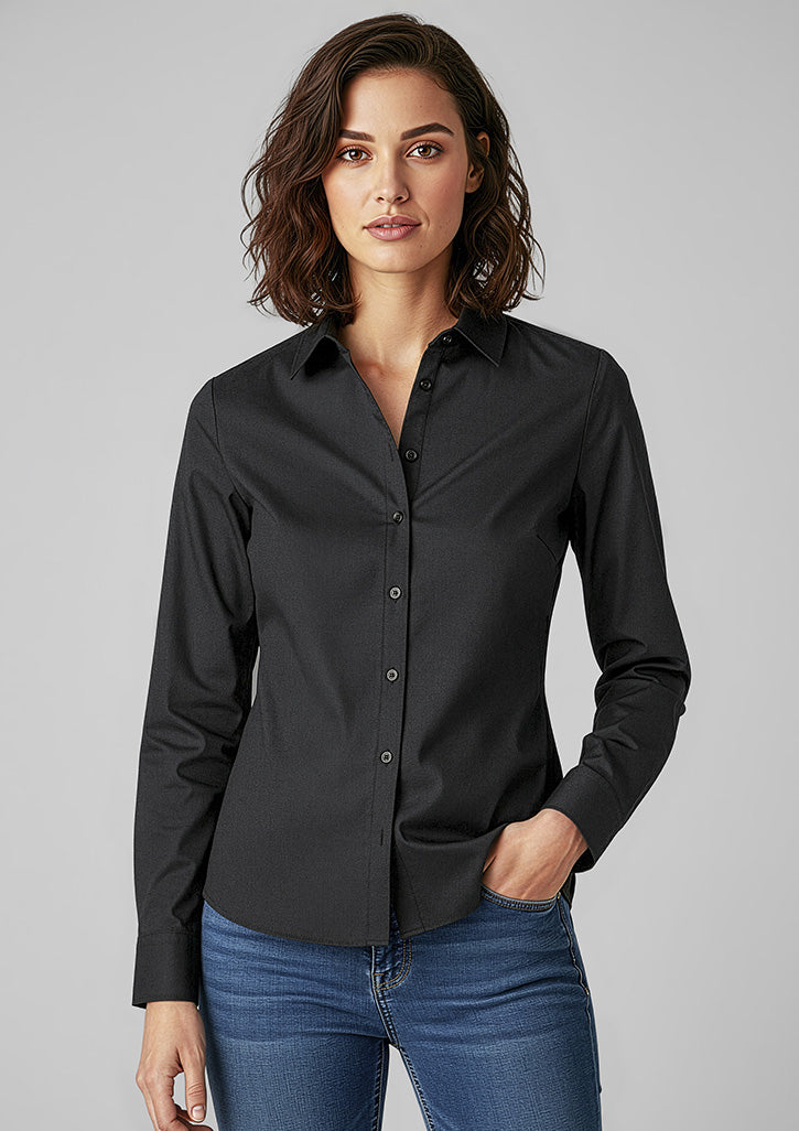 Memphis Womens Long Sleeve Shirt - Jasper Green