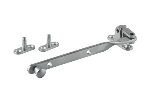 Short Fanlight Stay 200mm - Top Hung Window - Satin Chrome Plated