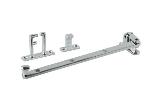 Short Casement Stay 240mm - Side Hung Window - Chrome Plated