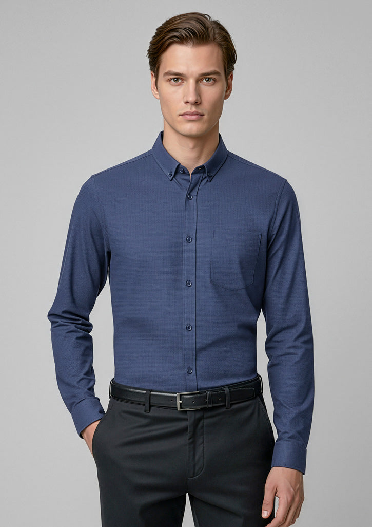 Soul Mens Long Sleeve Shirt - Olive