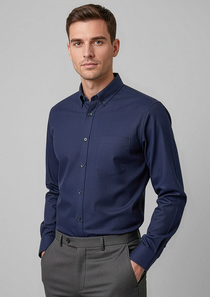 Dalton Mens Long Sleeve Shirt - Navy
