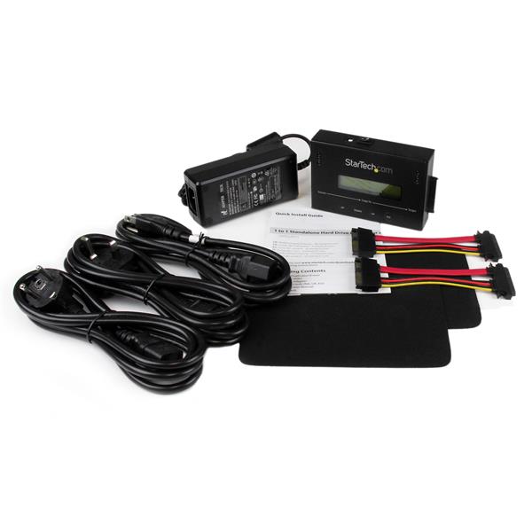 High-speed SATA drive duplicator and eraser for 2.5in/3.5in drives with USB 3.0, supports multiple duplication and erase modes.