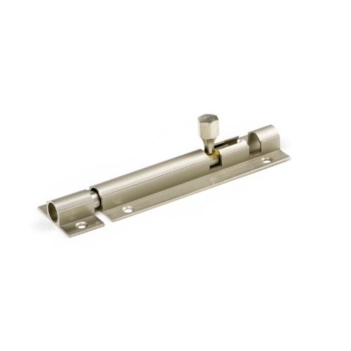 100mm Heavy Duty Brass Plated Socket Bolt 32mm Wide - Satin Nickel Plated