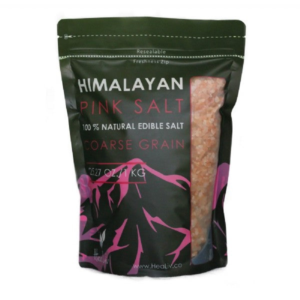 Edible Coarse Himalayan Salt 1kg in Zip lock bag