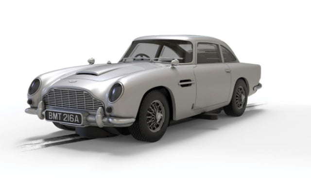 Bond 007 Aston Martin DB5 replica, showcasing luxury design and iconic features from the classic 'Goldfinger' film.