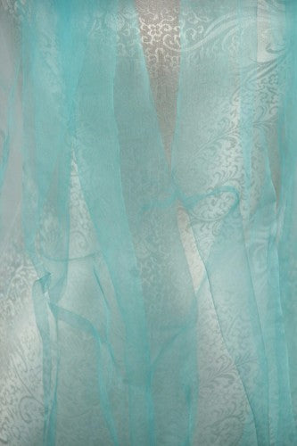 Fine 100% Silk Wrap - AQUA