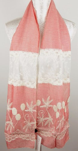 Lace And Embroidery Botanical - PEACH