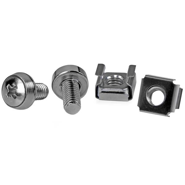 50-Pack M6 Mounting Screws and Cage Nuts for Server Rack Cabinets - TAA Compliant Hardware