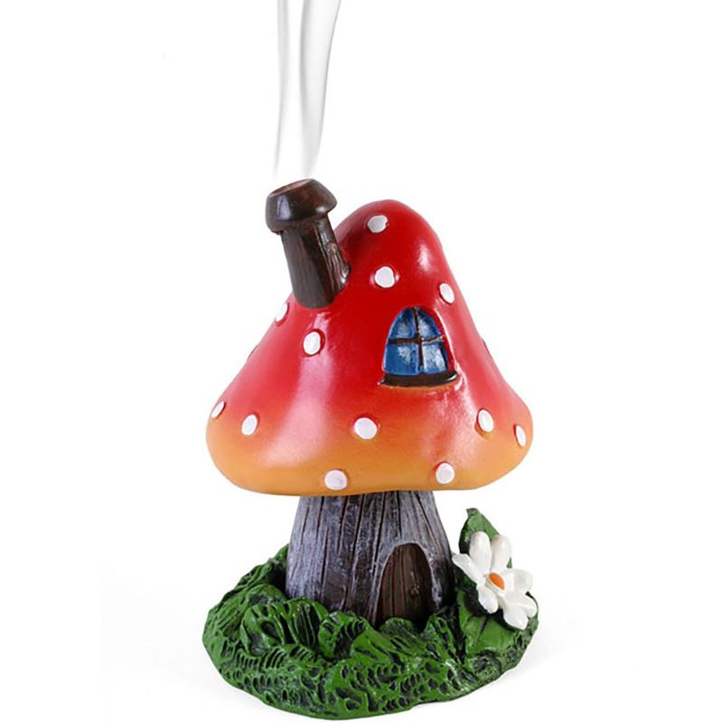 Incense Holder - Red Smoking Toadstool Incense Cone Holder
