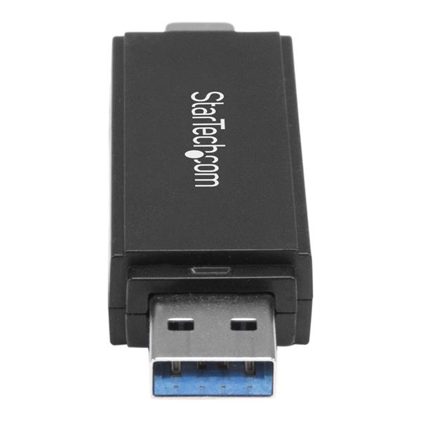 USB 3.0 Multi Card Reader for SD & microSD with Type C and A compatibility for fast file transfers.