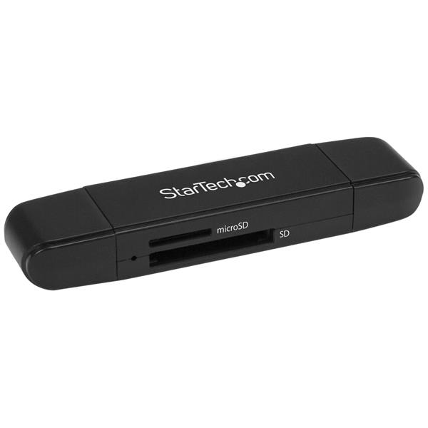 USB 3.0 Multi Card Reader for SD & microSD, Type C and A compatible, lightweight, fast file transfers.