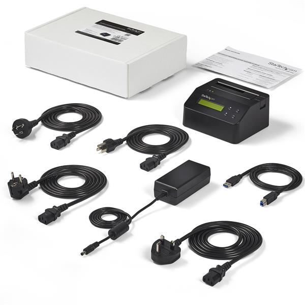 USB 3.0 Drive Eraser and Dock for secure data wiping of 2.5/3.5in SATA SSD/HDD with nine erase modes.