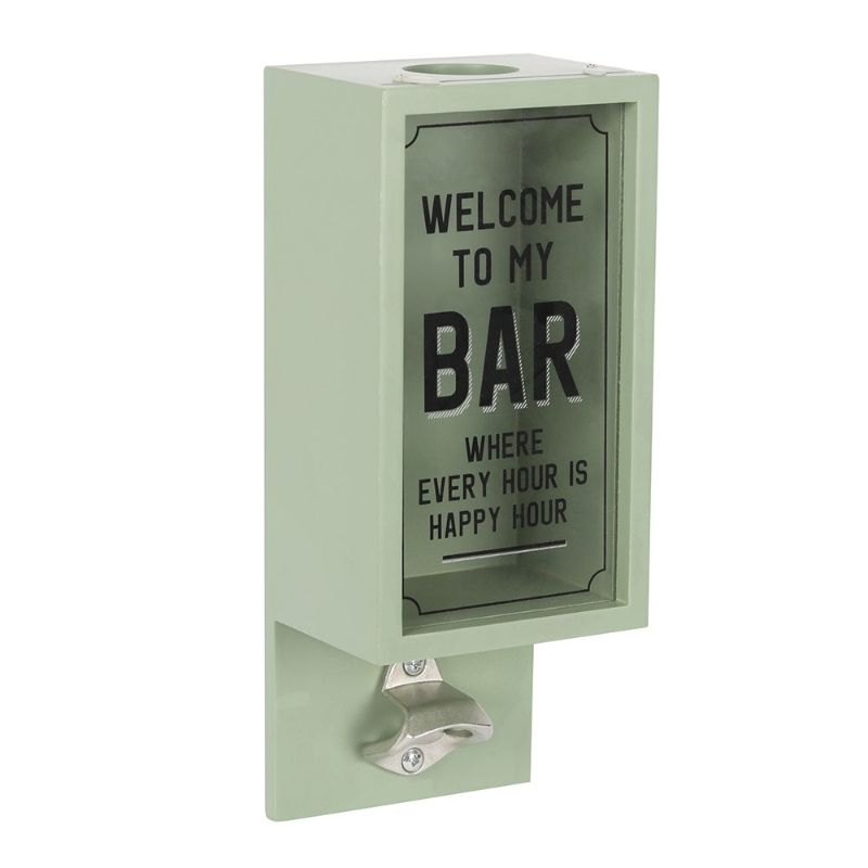 Garden Ornament - Green Garden Bar Bottle Opener Plaque