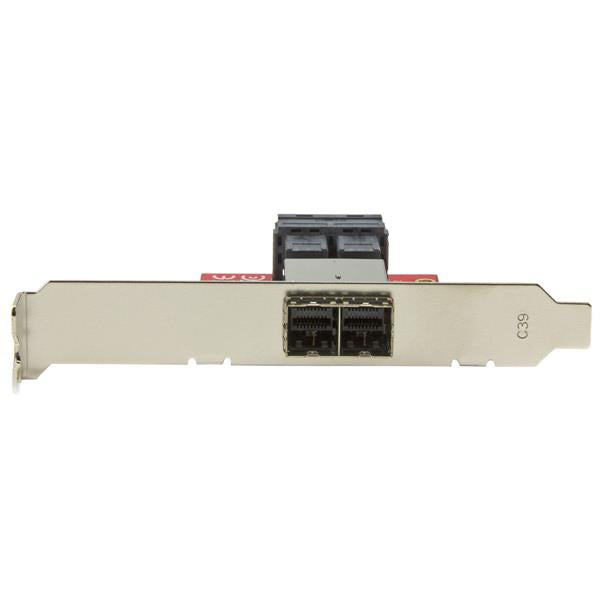 High-Speed Mini-SAS Adapter 12Gbps enabling connection from SFF-8643 to SFF-8644 with versatile mounting brackets.