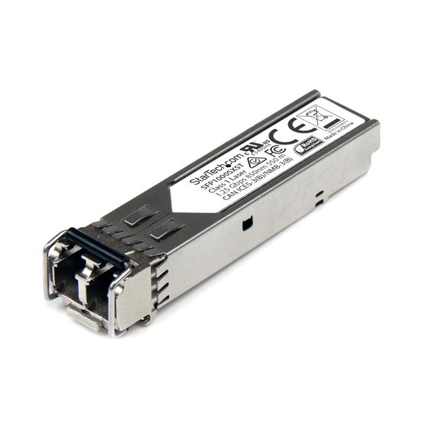 MSA Compliant Gigabit Fiber SFP transceiver module for 1000BASE-SX, 550m range, hot-swappable for seamless upgrades.