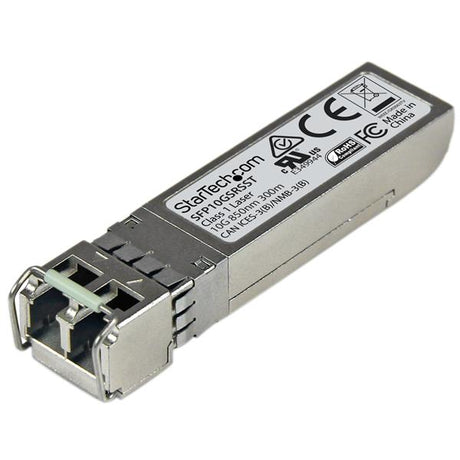 Cisco SFP-10G-SR-S compatible fiber module for 10GbE connectivity, 300m range, 850nm wavelength, LC connector, lifetime warranty.
