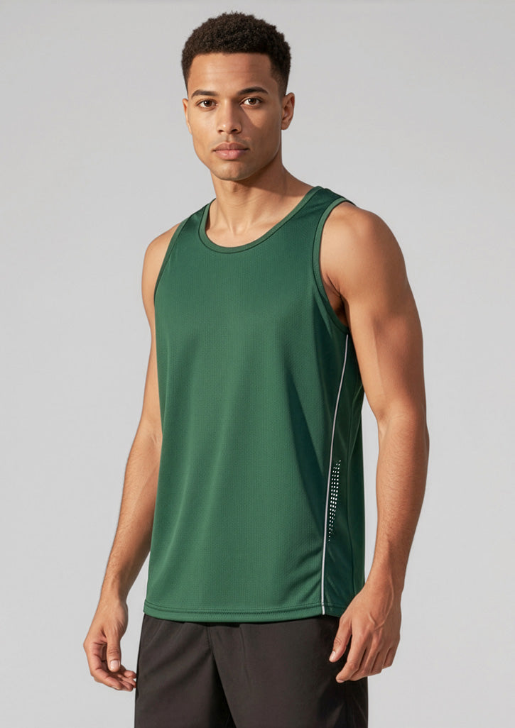Balance Mens Singlet - Black/White
