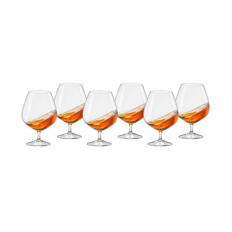 Bohemia Viola Brandy Balloon Glass Set Of 6 600ml