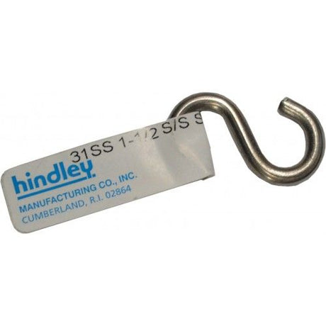 Heavy-duty stainless steel hook with polished finish, ideal for versatile hanging and storage applications.